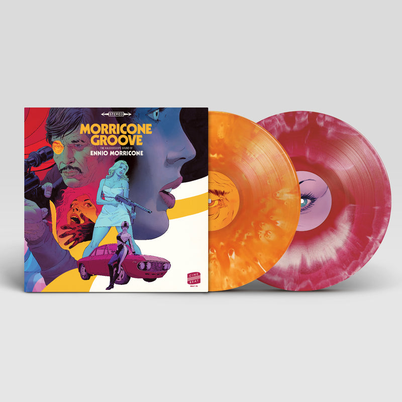 Load image into Gallery viewer, Ennio Morricone - Morricone Groove: The Kaleidoscope Sound of Ennio Morricone 1964~1977 2LP (Pink &amp; Orange Vinyl - Pre-Order)
