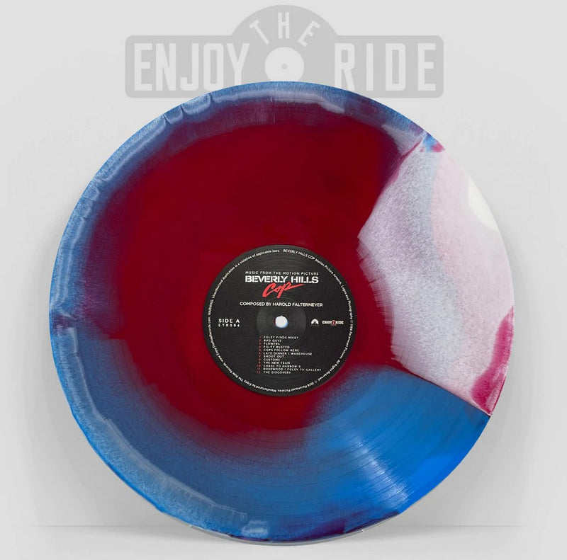 Load image into Gallery viewer, Harold Faltermeyer - Beverly Hills Cop LP (Red White Blue Swirl - Ltd. to 500)
